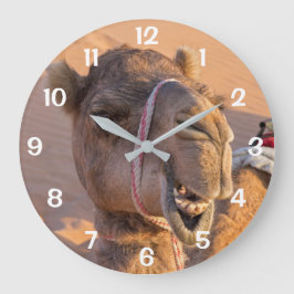 Funny Camel Große Wanduhr