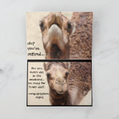 Funny Camel Hump Day Retirement Card Karte (Innenseite)