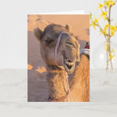 Funny Camel Karte (Gelbe Blume)