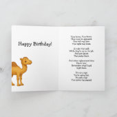 Funny Camel Knees Age Burn Karte (Innenseite)