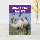 Funny Camel mit Droopy Humps Geburtstag Karte (Gelbe Blume)