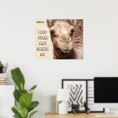 Funny Camel Poster Behielt Calm und Camel On (whot (Heimbüro)