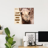 Funny Camel Poster Behielt Calm und Hump On (whot! (Heimbüro)