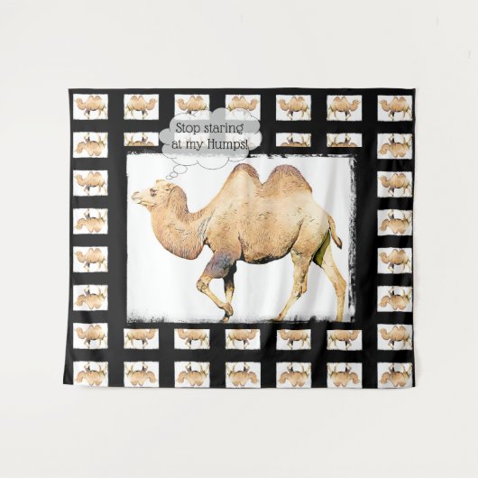 Funny Camel stoppt Staring auf meinem Humps Tapest Wandteppich (Vorderseite (Horizontal))