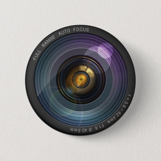 Funny Camera Lens Round Button (Vorderseite)