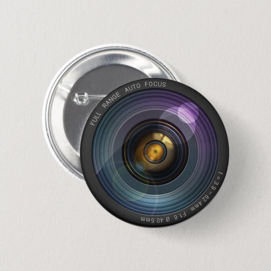 Funny Camera Lens Round Button (Vorne & Hinten)