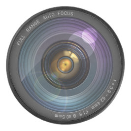 Funny Camera Lens Round Eishockey Puck