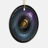 Funny Camera Lens Round Keramik Ornament (Rechts)