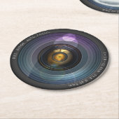 Funny Camera Lens Round Runder Pappuntersetzer (Angewinkelt)