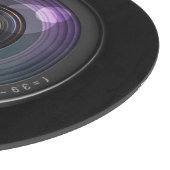 Funny Camera Lens Round Schneidebrett (Ecke)