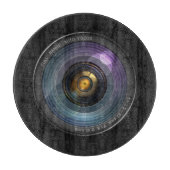 Funny Camera Lens Round Schneidebrett (Vorderseite)