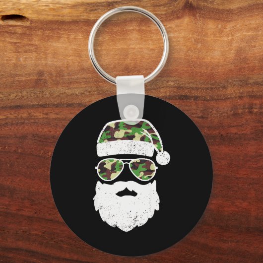 Funny Camo Christmas Pajama Funny Camo Matching Fa Schlüsselanhänger (Vorderseite)