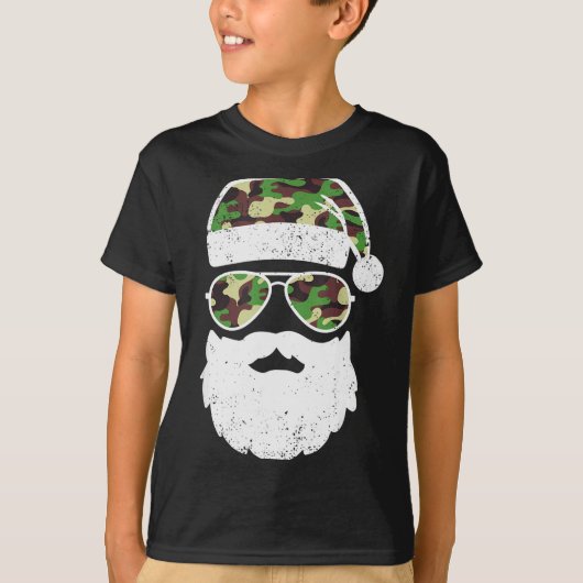 Funny Camo Christmas Pajama Funny Camo Matching Fa T-Shirt (Vorderseite)