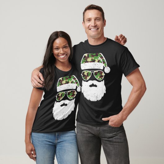Funny Camo Christmas Pajama Funny Camo Matching Fa T-Shirt (Unisex)