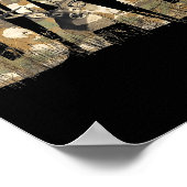 Funny Camo Dad Hunting Camouflage Deer Father's Da Poster (Ecke)