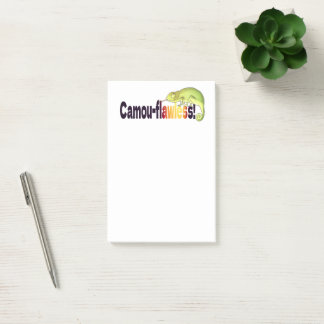 Funny Camou-flawless Chameleon Pun Post-it Klebezettel