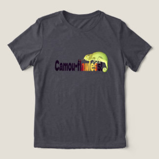 Funny Camou-flawless Chameleon Pun Tri-Blend Shirt