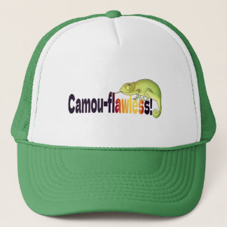 Funny Camou-flawless Chameleon Pun Truckerkappe
