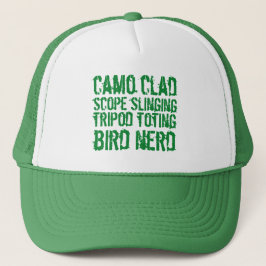 Funny Camouflage Clad Tripod Toting Bird Nerd Truckerkappe