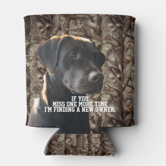 Funny Camouflage Duck Jagd Schokolade Labrador Bie Dosenkühler (Rückseite)