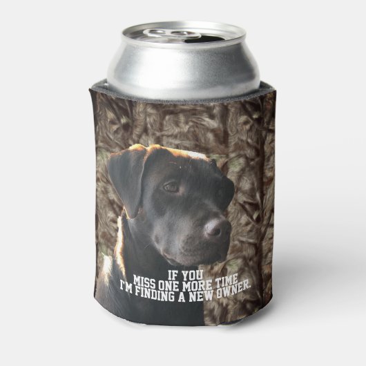 Funny Camouflage Duck Jagd Schokolade Labrador Bie Dosenkühler (Kanne Rückseite)