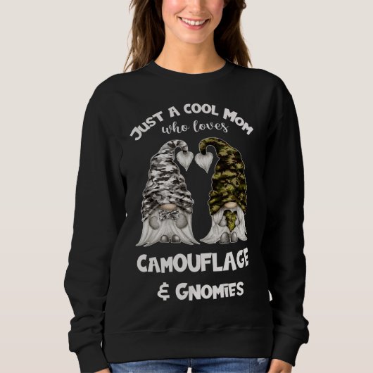 Funny Camouflage Gnomes für Coole Mama - Niedlich  Sweatshirt (Vorderseite)