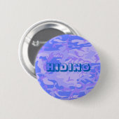 Funny Camouflage Pastel Blaues Abstraktes Muster Button (Vorne & Hinten)