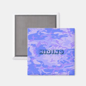Funny Camouflage Pastel Blaues Abstraktes Muster Magnet (Vorderseite/Rückseite)