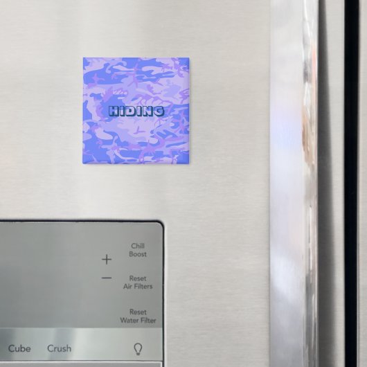 Funny Camouflage Pastel Blaues Abstraktes Muster Magnet (In Situ (Kühlschrank))