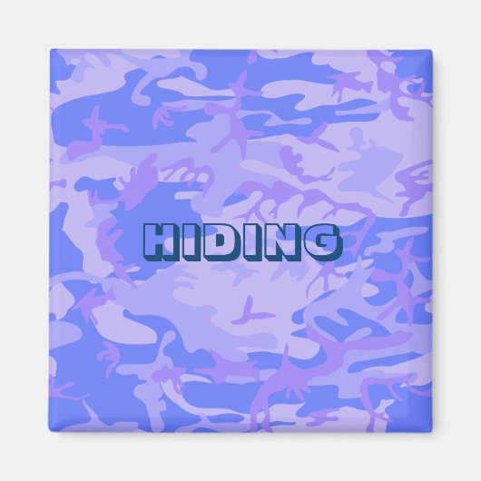 Funny Camouflage Pastel Blaues Abstraktes Muster Magnet (Vorne)