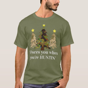 Funny Camouflage Weihnachtsbaum Jagd Kleidung Män T-Shirt