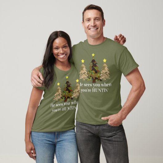 Funny Camouflage Weihnachtsbaum Jagd Kleidung Männ T-Shirt (Unisex)