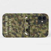 Funny Camouflaged Eyes, Militär, Jäger, Armee Case-Mate iPhone Hülle (Rückseite (Horizontal))