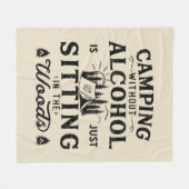Funny Camper Slogan Camping trinken Redewendungen Fleecedecke (Vorderseite (Horizontal))