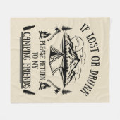 Funny Camper Slogan Camping trinken Redewendungen Fleecedecke (Vorderseite (Horizontal))