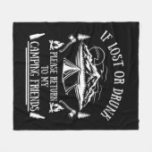 Funny Camper Slogan Camping trinken Redewendungen Fleecedecke (Vorderseite (Horizontal))