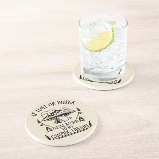 Funny Camper Slogan Camping trinken Redewendungen Getränkeuntersetzer (Seite)