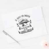 Funny Camper Slogan Camping trinken Redewendungen Runder Aufkleber (Umschlag)