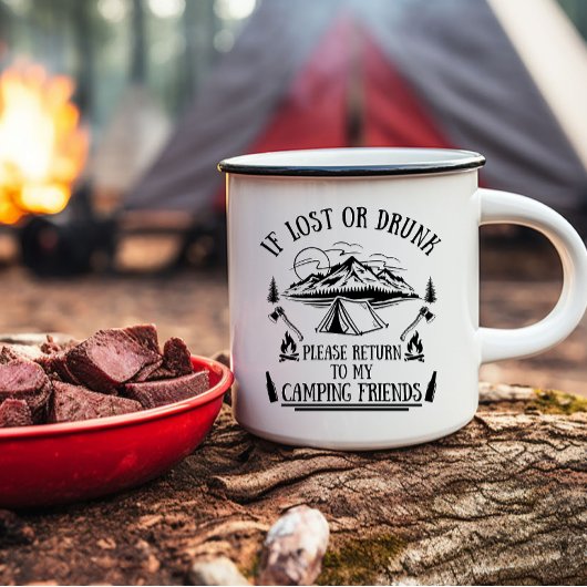 Funny Camper Slogan Camping trinken Redewendungen Tasse