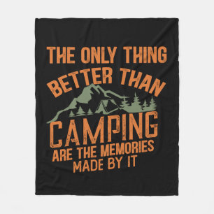 Funny Camper Slogan Sommer Camping Zitate Fleecedecke