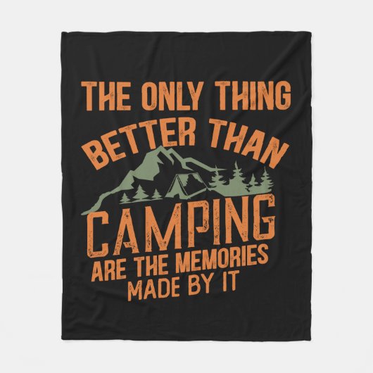 Funny Camper Slogan Sommer Camping Zitate Fleecedecke (Vorderseite)