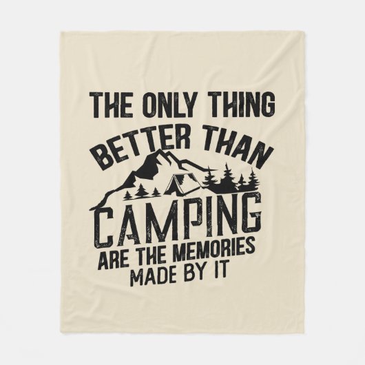 Funny Camper Slogan Sommer Camping Zitate Fleecedecke (Vorderseite)