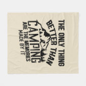Funny Camper Slogan Sommer Camping Zitate Fleecedecke (Vorderseite (Horizontal))