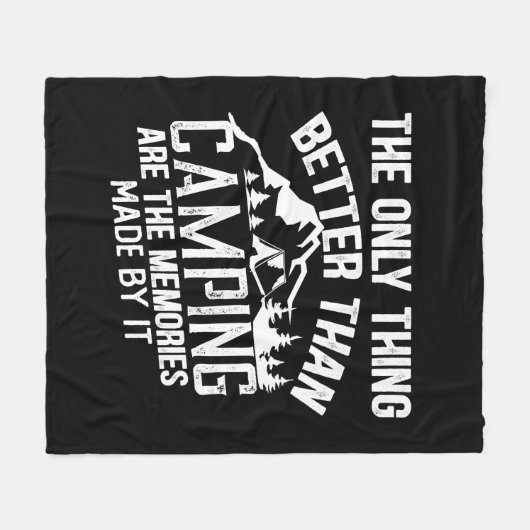 Funny Camper Slogan Sommer Camping Zitate Fleecedecke (Vorderseite (Horizontal))