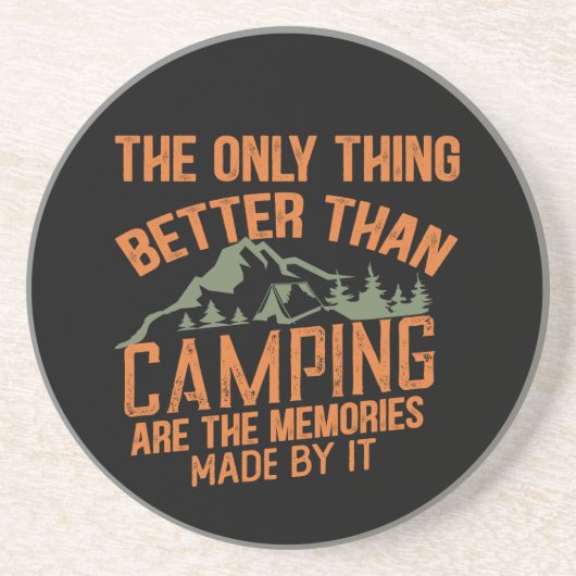 Funny Camper Slogan Sommer Camping Zitate Getränkeuntersetzer (Vorne)