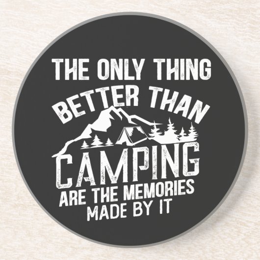 Funny Camper Slogan Sommer Camping Zitate Getränkeuntersetzer (Vorne)