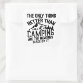 Funny Camper Slogan Sommer Camping Zitate Quadratischer Aufkleber (Tasche)