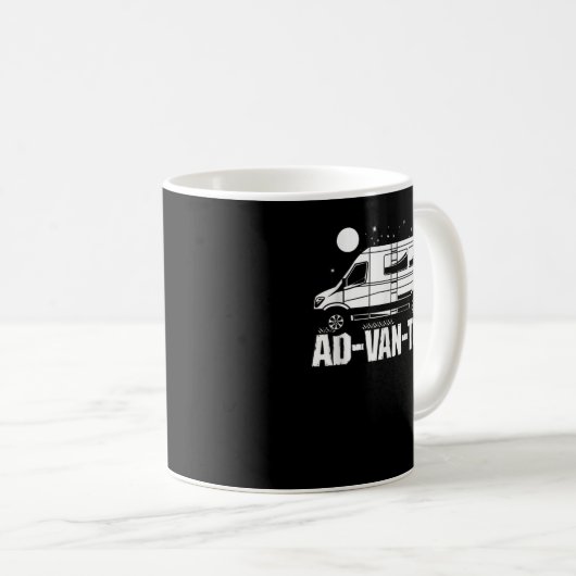 Funny Camper Van Life - Vanlife Ad-Van-Ture Kaffeetasse (VorderseiteRechts)