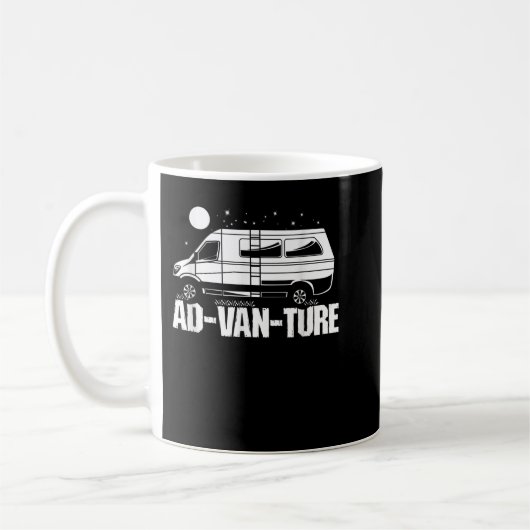 Funny Camper Van Life - Vanlife Ad-Van-Ture Kaffeetasse (Links)