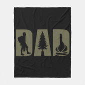 Funny Camping Camper WanderPapa Fleecedecke (Vorderseite)